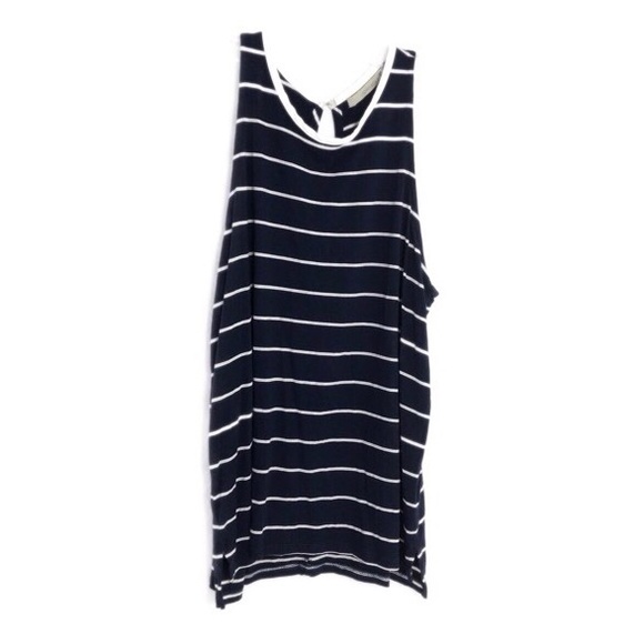 TOWNSEN Tops - Townsen Navy Blue White Striped Sleeveless Tank XS